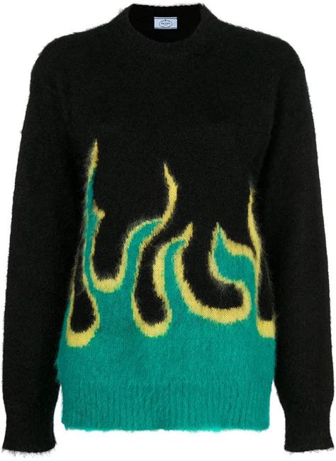 prada flame sweater|Prada milano sweatshirt.